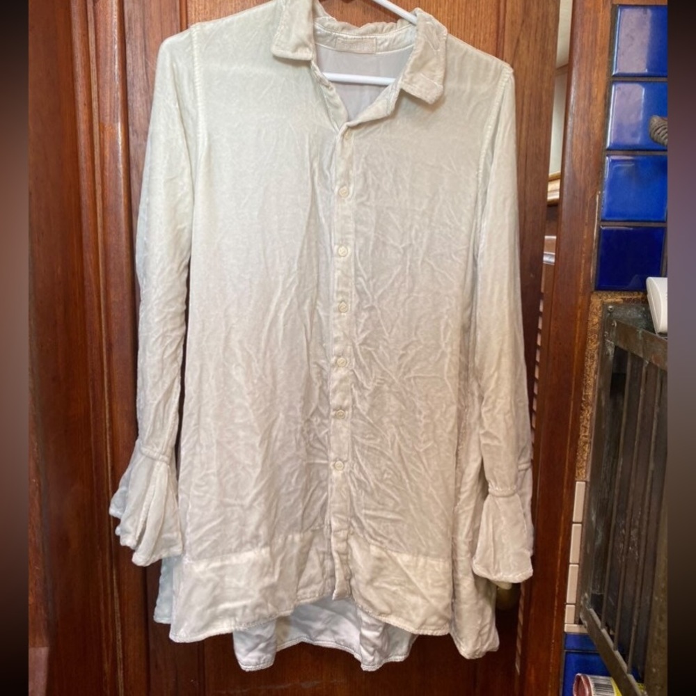 CP Shades Silk Velvet Blouse RARE